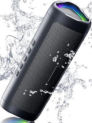 Bluetooth Speaker, IPX5 Waterproof Speaker with HD Sound, Up to 24H Playtime, TWS Pairing, BT5.3, Portable Wireless Speakers for Home/Party/Outdoor/Beach, Electronic Gadgets, Birthday Gift (Black)