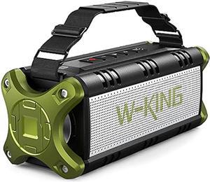 Bluetooth Speakers, W-KING 50W Deep Bass Portable Loud Bluetooth Speaker Wireless IPX6 Waterproof Outdoor Speaker/Stereo Pair/EQ/Power Bank/40H/TF/AUX