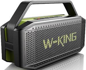 W-KING Portable Loud Bluetooth Speakers with Subwoofer, 60W(80W Peak) Outdoor Speakers Bluetooth Wireless Waterproof Speaker, Deep Bass/V5.0/40H Play/Power Bank/TF Card/AUX/EQ, Large for Party