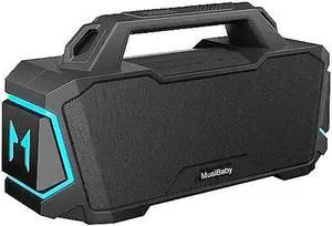 Bluetooth Speakers,MusiBaby Speaker,80W Outdoor Speakers,Speakers Bluetooth Wireless,Portable Speaker with Stereo Sound,20H Play,IPX6 Waterproof Speaker with Power Bank,Large for Party,Camping,Beach