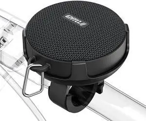 Inwa Bluetooth Bicycle Speakers with TF Card Mode, Waterproof Wireless Portable Traveling Bike Speaker, Built in Mic for Bicycle Riding, Showering, Hiking, Pool, Beach, Golfing(Black)