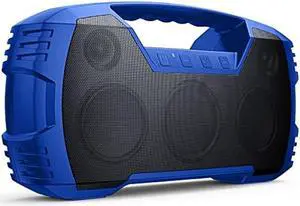 IPX7 Waterproof Bluetooth Speaker, 40W Portable Wireless Speaker, 32H Playtime, Stereo Loud Sound, Deep Bass, Outdoor Speaker with Handle, Bluetooth 5.0, Built-in Mic for Camping, Party, Beach-Blue