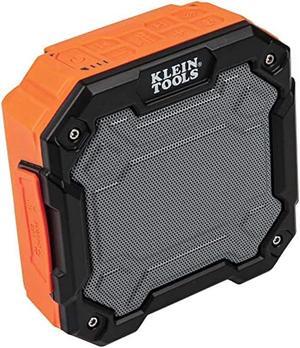 Klein Tools AEPJS3 Bluetooth Jobsite Speaker With Magnet and Hook, 20-Hr Run Time, Charge Devices Via USB A or C Ports, Daisy Chain for Pairing, Hands Free Capable, IP54 Dust and Water Resistant