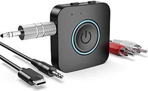 Bluetooth Transmitter Receiver, LAICOMEIN 2-in-1 V5.0 Bluetooth Adapter, Wireless Transmitter for TV PC MP3 Gym Airplane, Bluetooth Receiver for Speakers Headphones