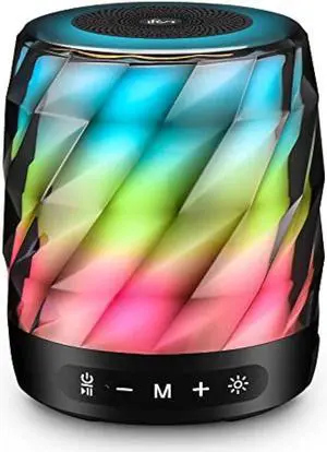LFS Bluetooth Speakers,Premium 20W Sound Portable Speakers Bluetooth Wireless,TWS Bluetooth 5.0 Outdoor Speakers with Stable Connection,LED Lights Waterproof Bluetooth Speaker,20H Playtime