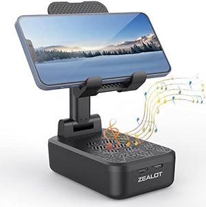 Bluetooth Speakers with Cell Phone Stand, ZEALOT Wireless Speaker, Wireless Speaker,Outdoor,Portable with Phone Stand,HD Surround Sound,Anti-Slip Phone Holde,Compatible with iPhone/iPad/Samsung Galaxy