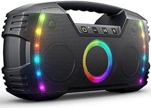 Portable Loud Bluetooth Speakers with Subwoofer, 80W Peak Powerful Large  boombox Bluetooth Wireless with Stereo Sound, FM Radio, EQ, Remote, LED  Lights, for Home Outdoor Party Holiday Birthday Gifts 