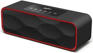 Portable Wireless Bluetooth Stereo Speaker with Powerful Sound 10W Acoustic Drivers Built-in Mic FM Radio Micro SD Card USB AUX-in Slot for Smartphone, PC, MP3 and More
