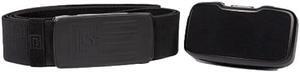 Boomin Belts Portable Bluetooth Belt Buckle Speaker with Faceplate | Water Resistant Magnetic Wearable Bluetooth Speaker with Clip Holder and 4GB Storage | 6+ Hour Battery Life | Belt Included | Black