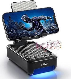 ASEAT Gifts for Men Him, Cell Phone Stand with Bluetooth Speaker&LED Color Changing Light, Unique Gifts for Dad Mom Women Her Husband, Cool Gadget with Color Gradient Light, Birthday Gifts for Men