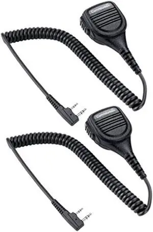 commountain Heavy Speaker Mic for Baofeng Radios BF-F8HP BF-F9 UV-82 UV-82HP UV-82C UV-5R UV-5R5 UV-5RA UV-5RE UV-5X3 V2+ BTECH Retevis Radioddity TYT Kenwood Radios, Shoulder Microphone-2 Pack