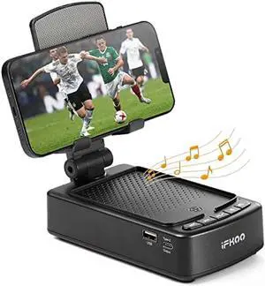 Gifts for Men Women, Phone Stand with Bluetooth Speaker BT5.3, Gifts for Him Dad Who have everything, Phone Holder with Wireless Speaker for iPhone/Android/Tablet, Tech Gadgets, Birthday Gifts for Men