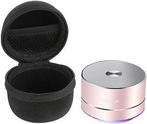 LENRUE Portable Wireless Bluetooth Speaker with Built-in-Mic,Handsfree Call,AUX Line,HD Sound and Bass for iPhone Ipad Android Smartphone and More (Pink+case)