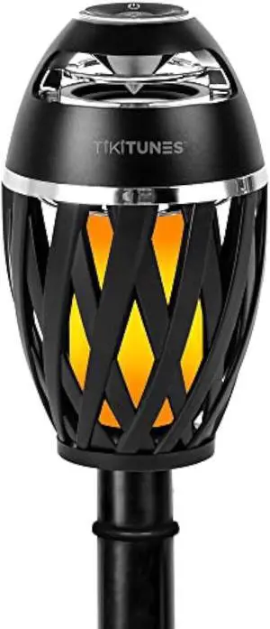 Limitless Innovations TikiTunes Portable Bluetooth Wireless Speaker (Bundle) with Adjustable 40 Pole and Ground Stake - Black