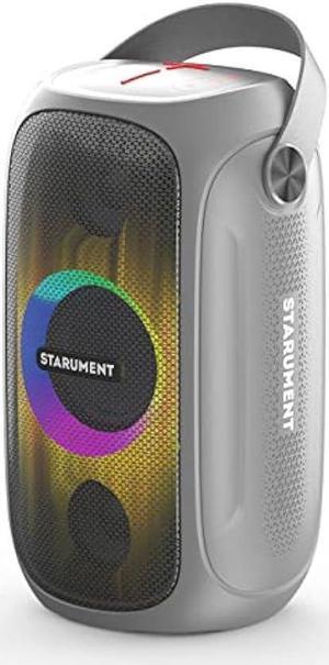 Starument MS-PB55 Party Speaker - Wireless Portable Speaker with Loud HiFi Sound, LED Lights, Cool Unique Design - IPX5 Waterproof, Rechargeable 3600mAh Battery - Compact Home & Outdoor Travel Speaker