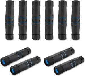10 PCS IP68 Waterproof RJ45 Coupler, Shielded Pure Copper Waterproof Ethernet Coupler, IP68 Waterproof Ethernet Outdoor LAN Cable Connector for Cat5, Cat5e/Cat6/Cat7/Cat8 Ethernet Cable ( Female)