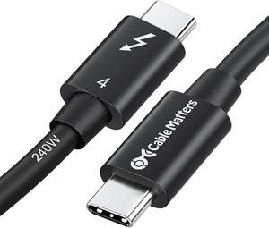 Cable Matters [Intel Certified] 40Gbps Thunderbolt 4 Cable 3.3ft with 8K Video and 240W Charging - 1m, Compatible with USB4, Thunderbolt 3 Cable and USB-C