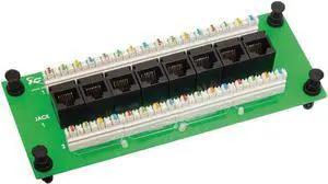 ICC CAT6 Data Module, 8 Ports, UL Listed & PoE++ Rated, High-Performance Network Interface for Ethernet Devices, Fits 14", 21", and 28" Structured Wiring Enclosures for Home Networks