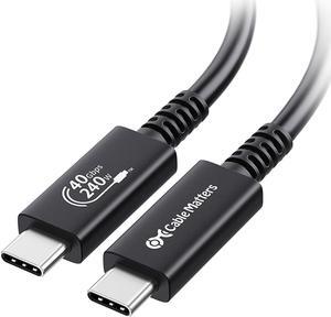 Cable Matters [USB-IF Certified] 40Gbps USB 4 Cable 2.6 ft, 8K Video, 240W Charging, USB4 Cable/USB C Display Cable PD 3.1, Compatible with Thunderbolt 4, iPhone 15 Pro Max, MacBook, XPS, Surface Pro