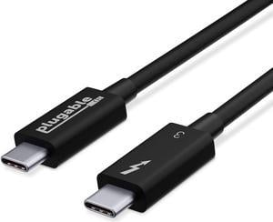 Plugable Thunderbolt 3 Cable 40Gbps Supports 100W (20V, 5A) Charging, 2.6ft / 0.8m USB C Compatible [Thunderbolt 3 Certified] - Driverless