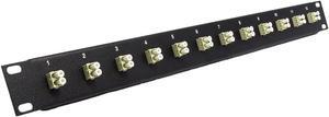 Ultra Spec Cables 12 Port LC Fiber Patch Panel Multimode (Loaded 1u) 19"