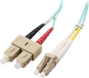 Cable Matters 10Gb 40Gb OFNP Plenum Rated Multimode Duplex 50/125 OM3 Fiber Cable (LC to SC Fiber Optic Cable, SC to LC Fiber Patch Cable) 7m