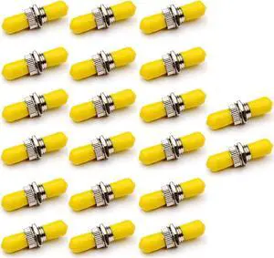 TEZONG 20 Pack ST Fiber Barrel Connector, ST to ST Bulkhead Coupler Singlemode Multimode Simplex Female Cable Connectors Adapter TEZONG 20 Pack ST Fiber Barrel Connector, ST to ST Bulkhead Coupler Singlemode Multimode Simplex Female Cable Connectors Adapter
