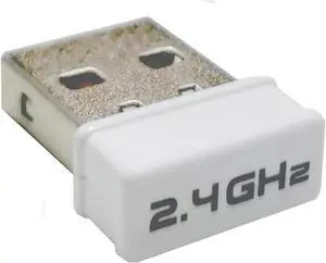 FOPETT USB Receiver, 2.4 GHz Wireless Technology, USB Plug Use for FOPETT 104 Keys Wireless Mouse and Keyboard Sets - White