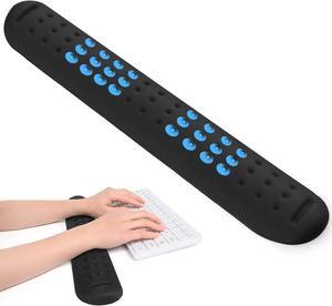 Keyboard Wrist Rest Wrist Rest for Computer Keyboard Ergonomic Wrist Rest Easy Typing Pain Relief Keyboard Pad Anti-Slip Memory Foam Wrist Support Cushion for Laptop Office Gaming Black