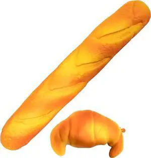 Soft Toast Bread Baguette Shape Anti-Skid Keyboard Wrist Rest Support & Mouse Wrist Support for Office,Computer,Laptop& Mac,Slow Bounces Back Foam for Easy Typing & Pain Relief