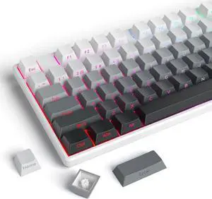 Guffercty kred Gradient PBT Key caps for Mechanical Keyboards, 135-keys Custom Minimalist Side Printed Double Shot Keycaps with Cherry Profile for Gaming Keyboard (Polar)