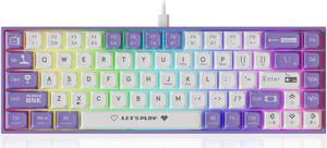 NACODEX AK680 65% Compact Mechanical Wired Keyboard for Window PC Gamer