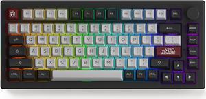 Akko Dracula Castle 5075B Plus Wireless Gaming Keyboard | LED RGB Wireless Keyboard with PBT Keycaps | 2.4 Ghz Bluetooth Keyboard | USB-C Wired Mechanical Keyboard | Gaming PC Accessories