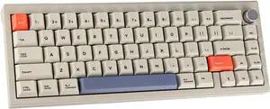 CIDOO V65 V2 Wireless Hot Swap Mechanical Keyboard, 65% Gasket Mount Gaming Keyboard,with Aluminum CNC Case VIA Programmable South-Facing RGB Volume Knob for Win/Mac/Linux(Grey)