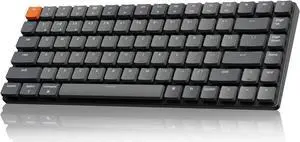 Keychron K3 Version 2, 84 Keys Ultra-Slim Wireless Bluetooth/USB Wired Mechanical Keyboard with White LED Backlit, Low-Profile Gateron Mechanical Red Switch Compatible with Mac Windows