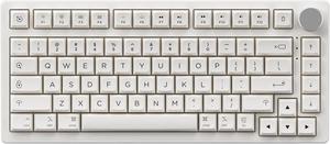 Akko 75% Mechanical Keyboard PC75B Plus Air, Top Mount Hot Swappable RGB Wired/Wireless Gaming Keyboard with OSA Profile for Mac Windows (Akko V3 Cream Yellow Pro)