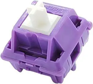 Purple Panda PME Material Tactile Keyboard Switches | Cherry-Style | Mechanical Gaming Keyboards | Long Stem | Plate Mounted | SMD 5 Pin RGB Switches for Backlit Keyboard (Purple Panda 90)