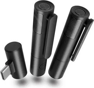 Wireless lavalier microphone, Wireless Clip on Microphones, Lapel Mic, for Android phone, iPhone15/15PRO, Video Recording