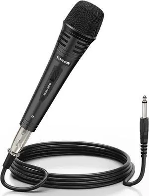 Dynamic  Microphone for Singing with 5M XLR Cable, Metal Handheld Mic Compatible with  Machine/Speaker/Amp/Mixer for  Singing, Speech, Wedding and Outdoor Activity