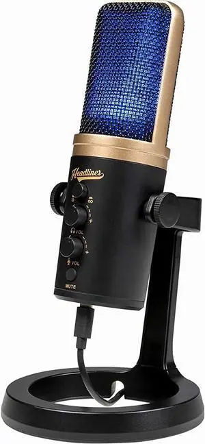 Headliner Roxy Stereo USB mic with Dual Condenser Capsules for Mac, PC, iOS, Android, Gaming, Recording, Streaming and Podcasting Headliner Roxy Stereo USB mic with Dual Condenser Capsules for Mac, PC, iOS, Android, Gaming, Recording, Streaming and Podcasting