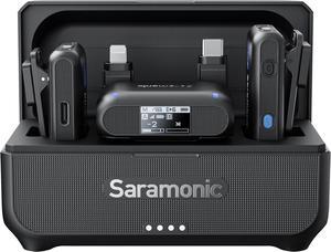 Saramonic BLINK500B2+ Wireless Lavalier Microphone for iPhone Android Type-C Smartphone Camera, 492ft Range, 20h Battery Life, Clip on Wireless Lapel Mic for Live Streaming Video Conference Recording