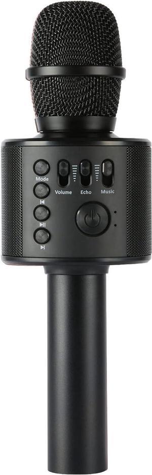 Core Innovations Wireless Bluetooth  Microphone with Built-in Speakers + HD Recording, Portable Handheld Mic | Black