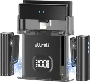 Wireless Lavalier Microphones AI Noise Reduction Universal for All USB-C (iPhone 15) and Lightning (iPhone 13/X) Devices, Ideal for Video Recording, Vlogging, YouTube, and TikTok, M5 Pro
