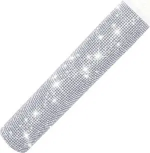 Silver Crystal Mic Handle Cover for Universal Wireless Microphone and SM58, BETA58, Sparkle Cordless Handheld Shining on Tours & Shows (Mic NOT Included)