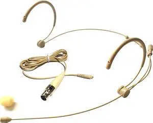 Microdot 4016 Headset Headworn Mic for SHURE Wireless System - Detachable Cable with Mini XLR Ta4f Connector - Omidirectional Mic