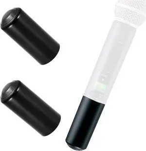 SB58 Microphone Cover Compatible with Shure SLX2 - SM58 BETA 58 PG Wireless Mic Battery Cap Cup, Black 2 Pack
