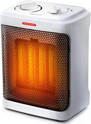 Pro Breeze Space Heater  1500W Portable Electric Heater for Indoor Use, Ceramic Heater with Adjustable Thermostat, Small Heater for Home, Bedroom, Office, Garage with 3 Operating Modes - White