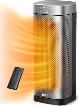 Dreo Space Heaters for Indoor Use, 16 Inch Fast Heating Portable Heaters with Remote, 12H Timer, 70° Oscillation, Overheat Protection, Safety Heat, Large PTC Ceramic Electric for Bedroom Home Office