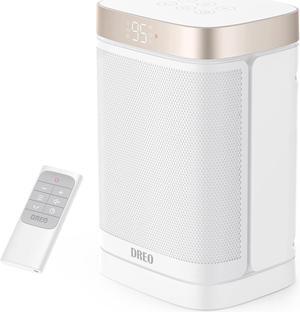 Dreo Atom One Space Heater with Remote, 70°Oscillating Electric Heaters with Digital Thermostat, 1500W PTC Ceramic Heater, 12h Timer, 37dB Quiet Safety Heating, Portable Heater for Home Office