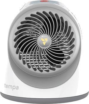 Tempa Nursery, Electric Space Heater for Baby with Locking Controls, Tipover Protection, Safety Shutoff, Hidden Cord Storage, 900W with Adjustable Thermostat, White